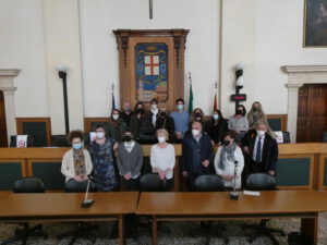 Reception at Padua City Hall: Teams with councillor, Dr. Cristina Piva